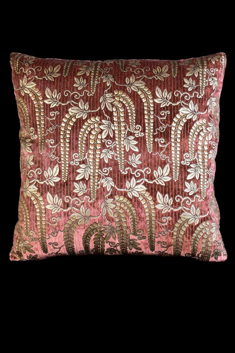 Delphos printed velvet cushion