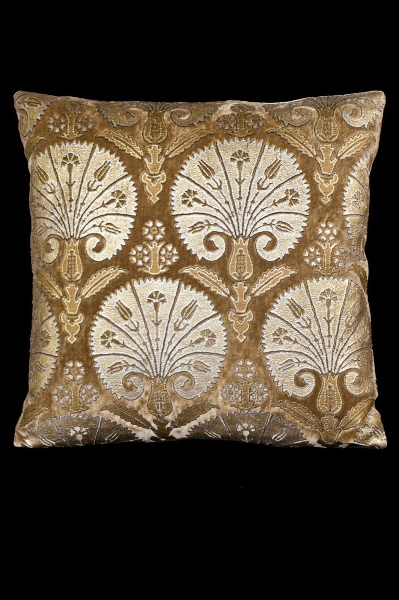 Delphos printed velvet cushion