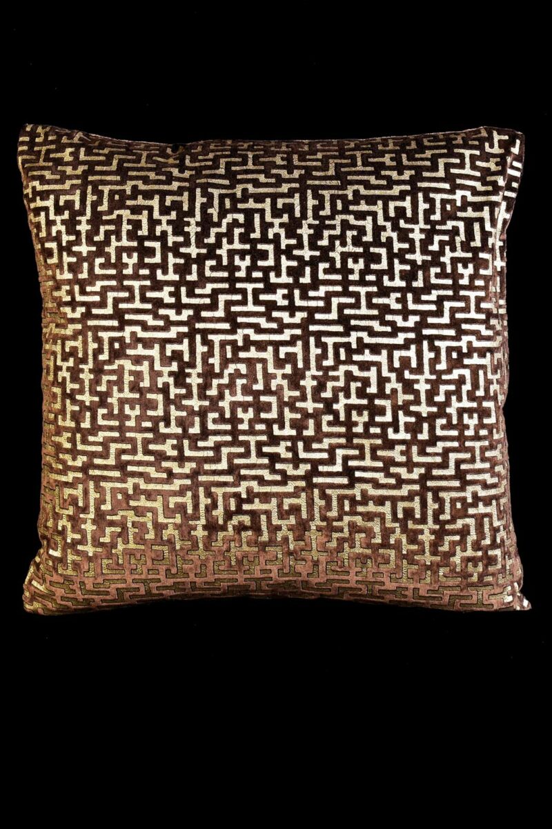 Delphos printed velvet cushion