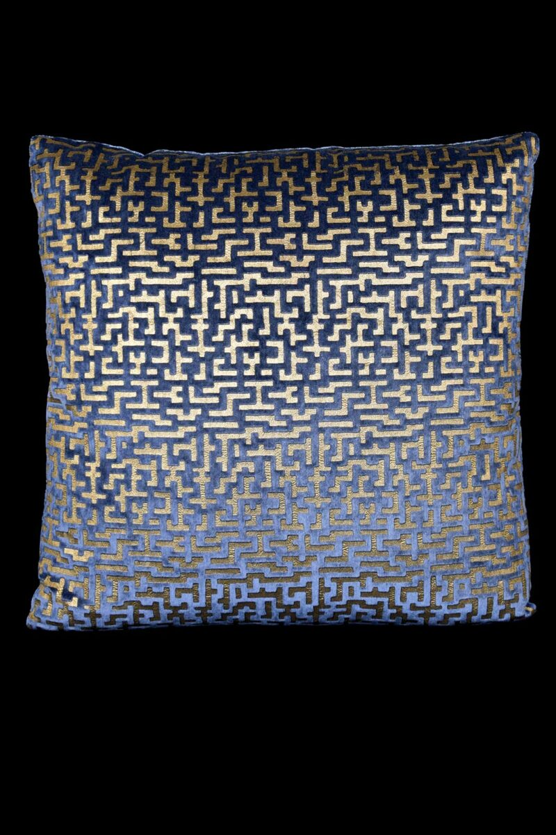 Delphos printed velvet cushion