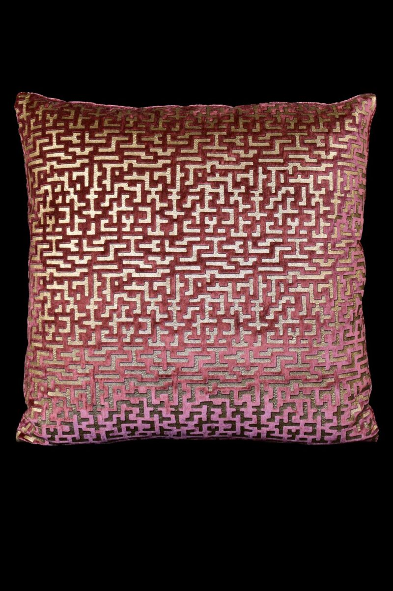 Delphos printed velvet cushion