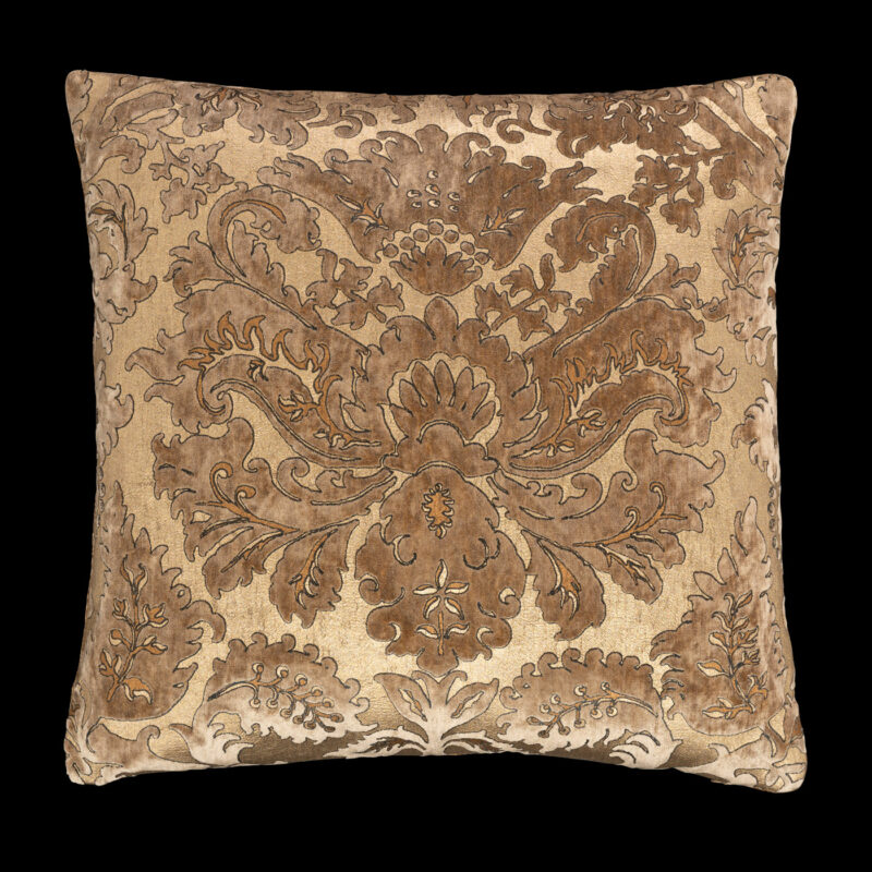 Delphos printed velvet cushion