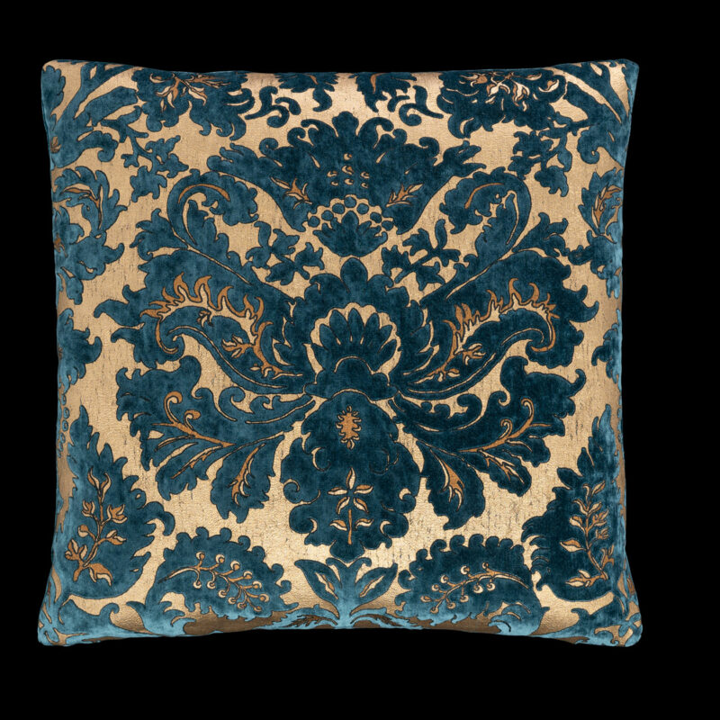 Delphos printed velvet cushion