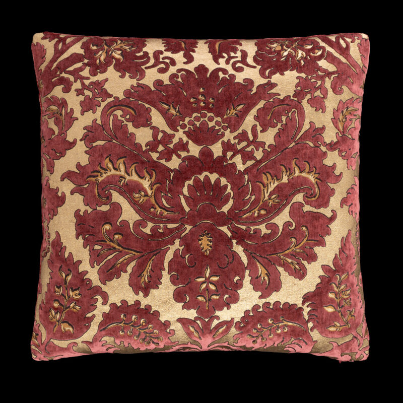 Delphos printed velvet cushion