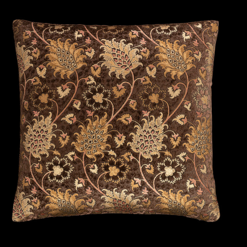 Delphos printed velvet cushion