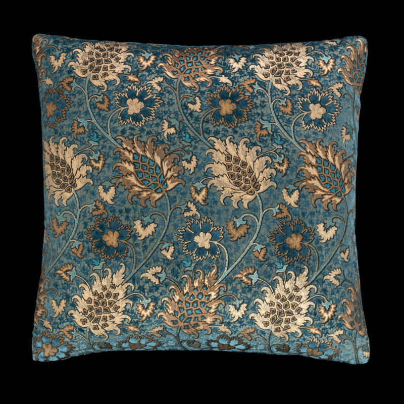 Delphos printed velvet cushion