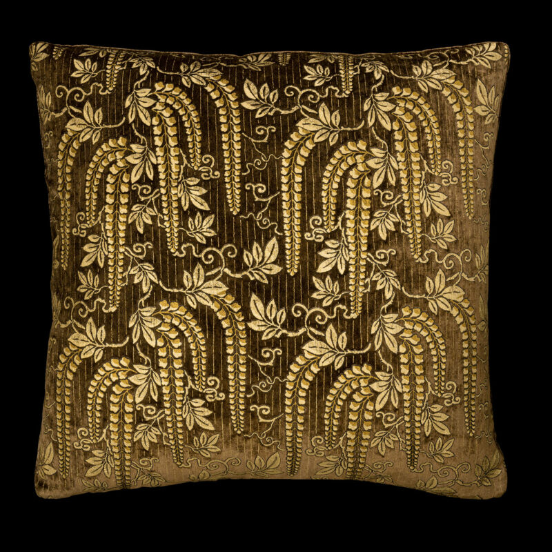 Delphos printed velvet cushion