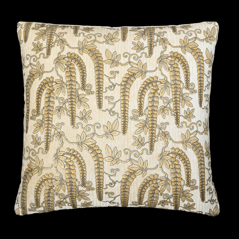 Delphos printed velvet cushion