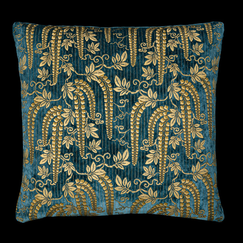 Delphos printed velvet cushion