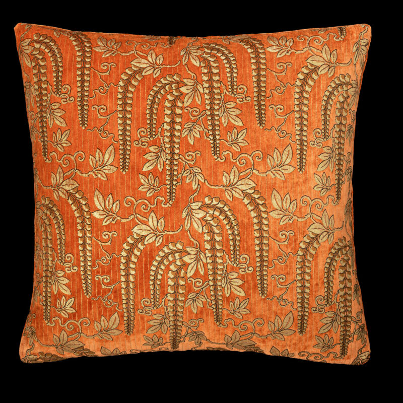 Delphos printed velvet cushion