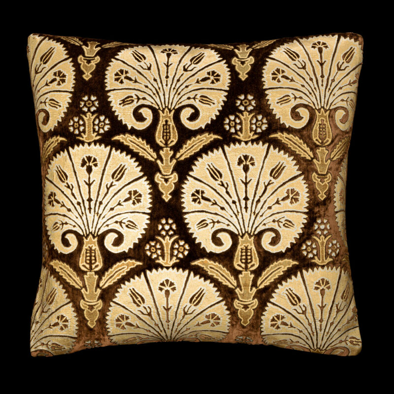 Delphos printed velvet cushion