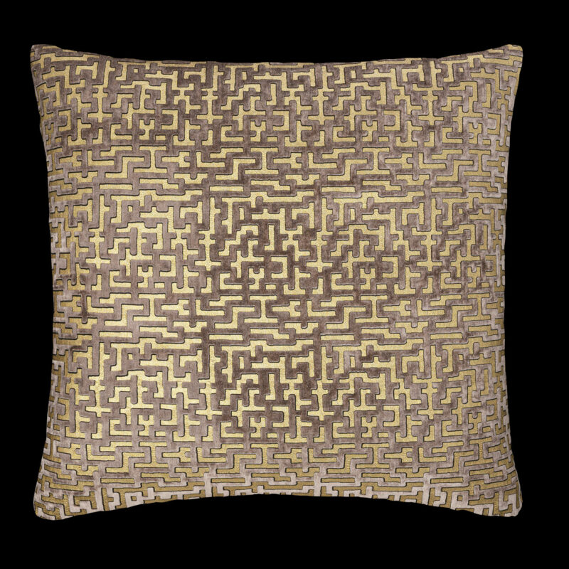 Delphos printed velvet cushion