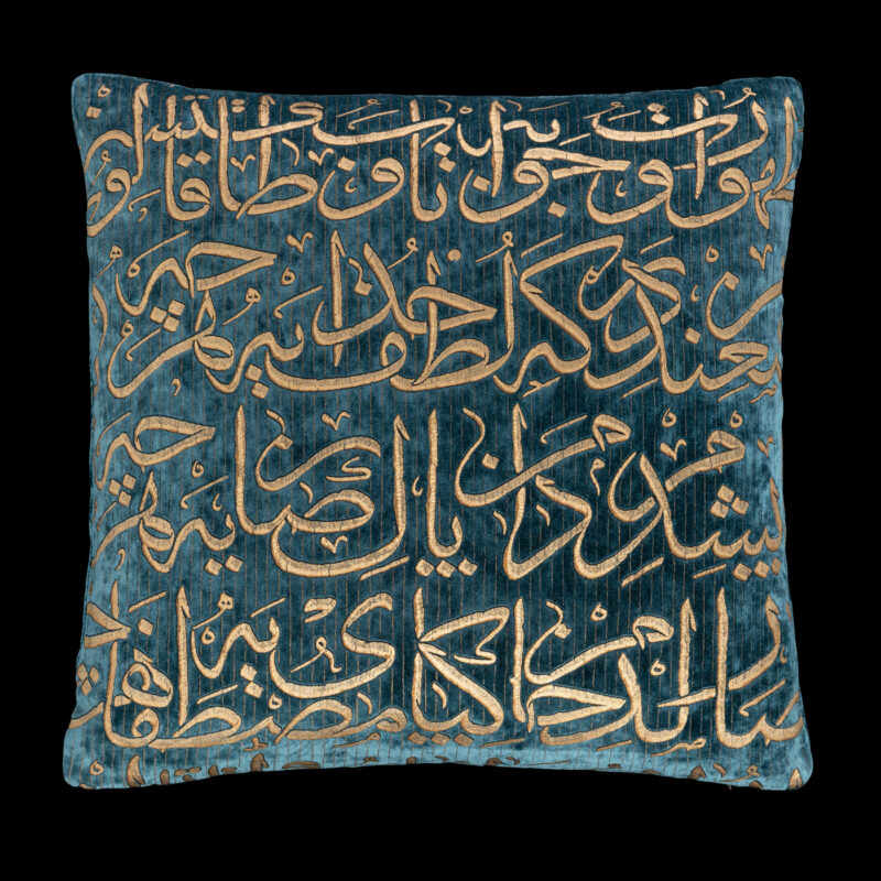 Delphos printed velvet cushion