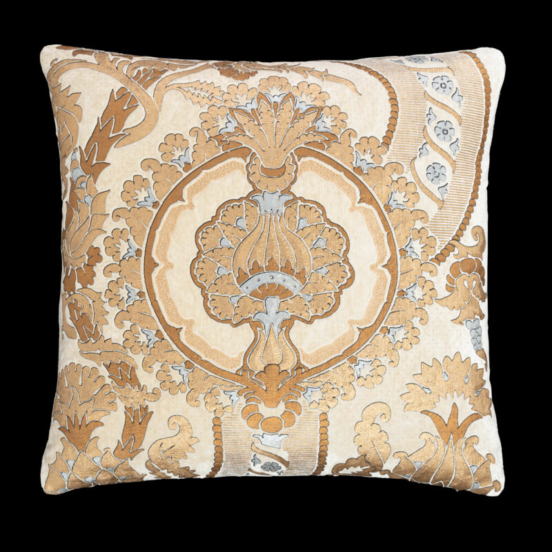 Delphos printed velvet cushion