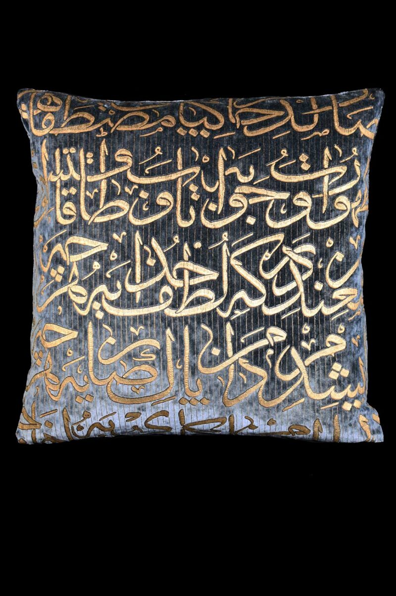 Delphos printed velvet cushion