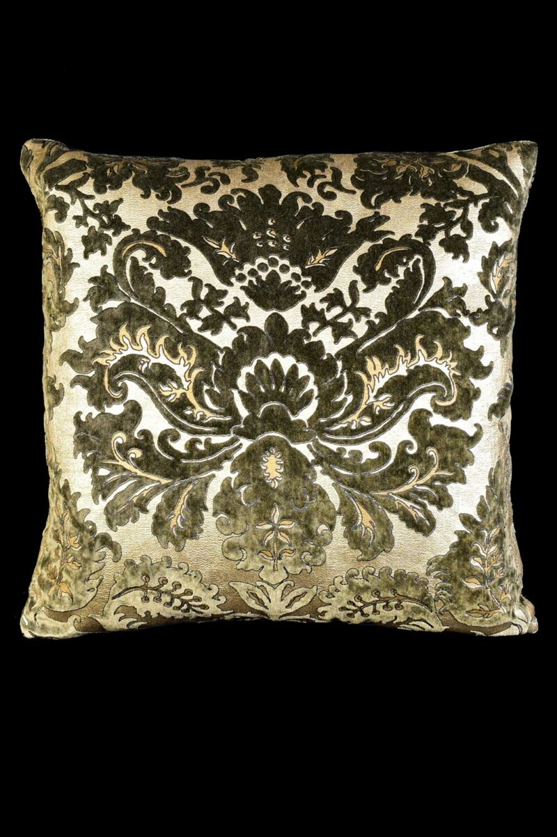 Delphos printed velvet cushion