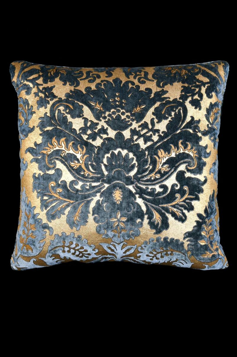 Delphos printed velvet cushion