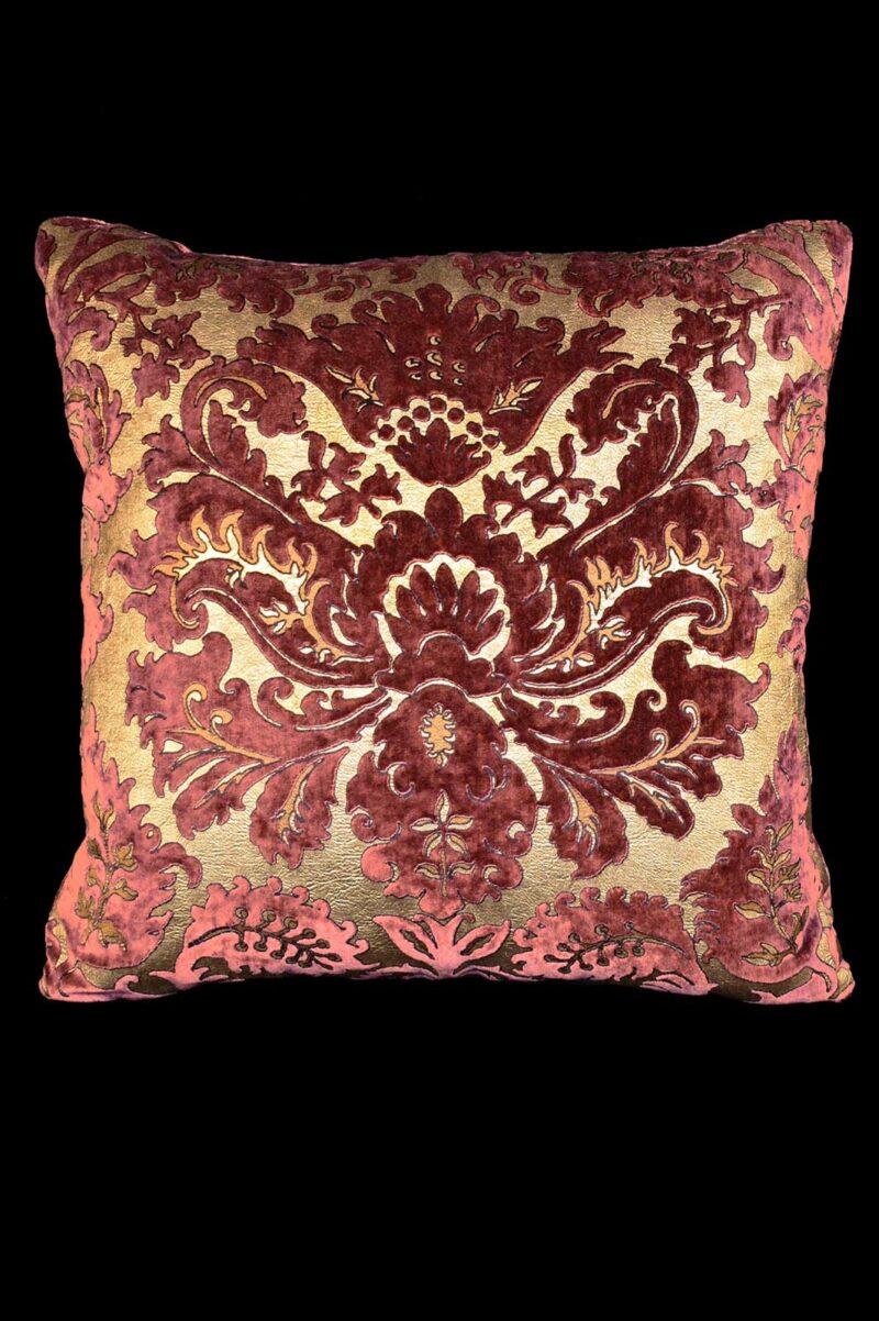 Delphos printed velvet cushion