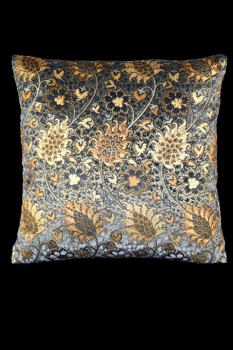 Delphos printed velvet cushion