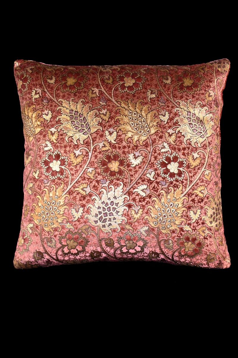 Delphos printed velvet cushion