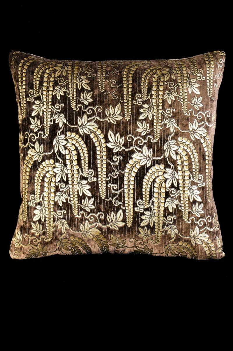Delphos printed velvet cushion