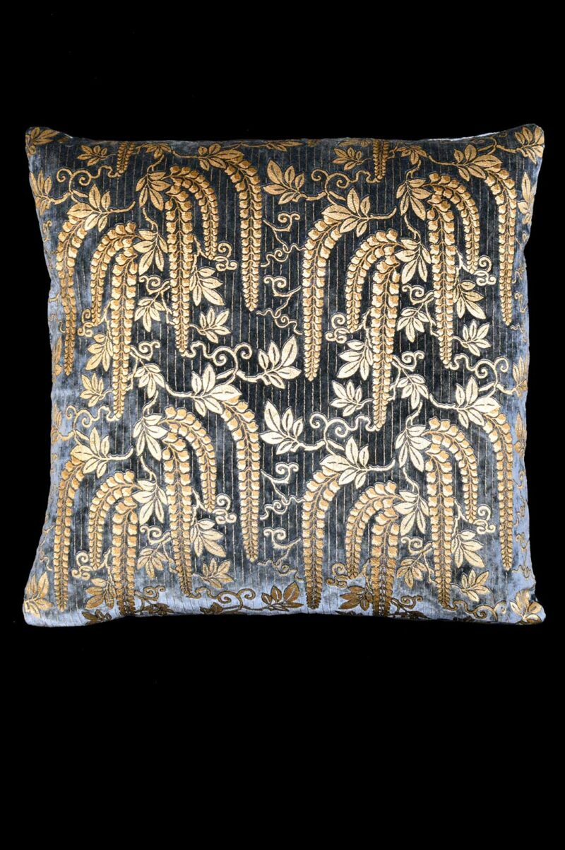 Delphos printed velvet cushion