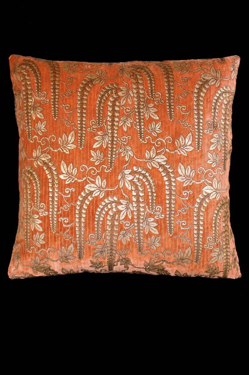 Delphos printed velvet cushion