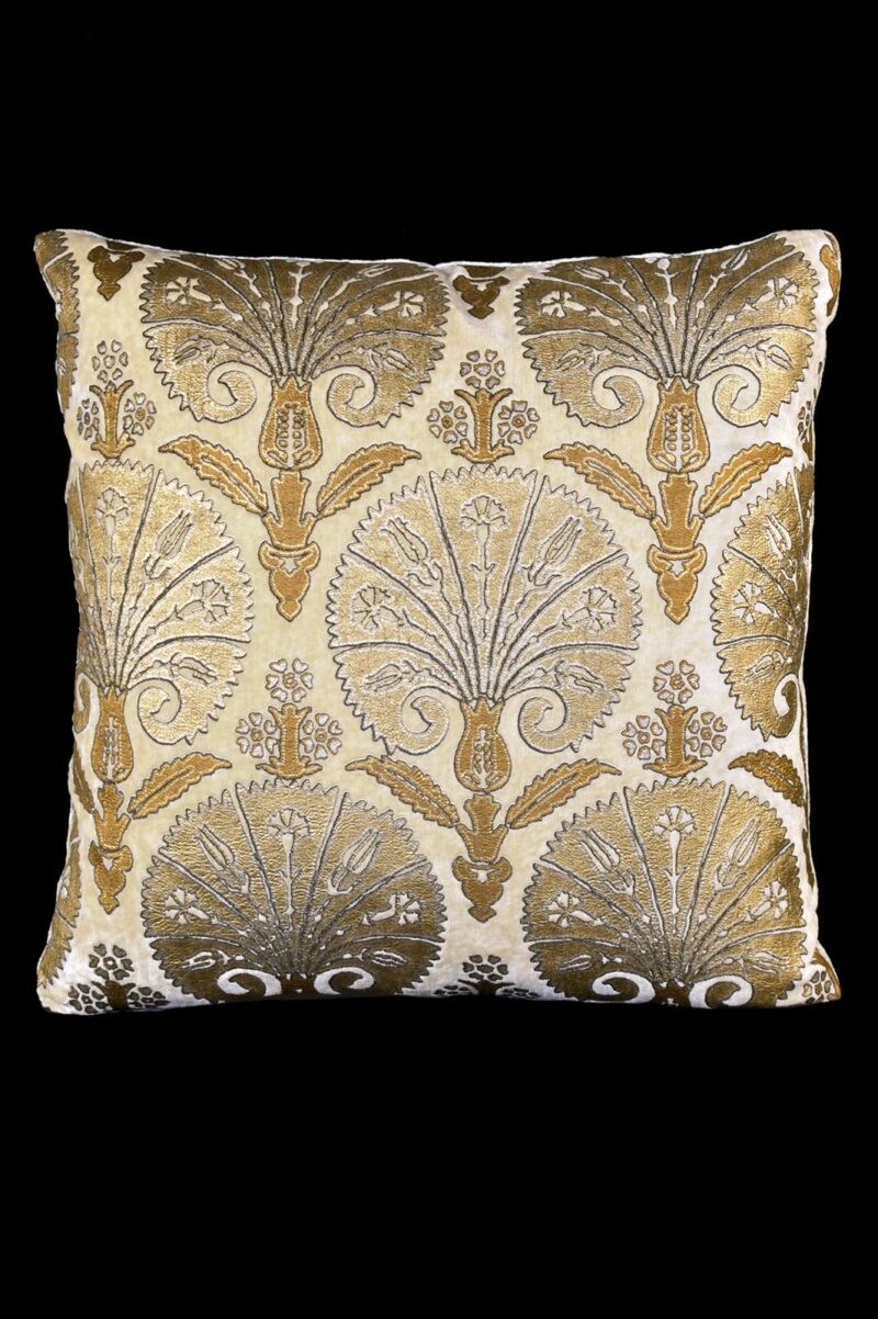Delphos printed velvet cushion