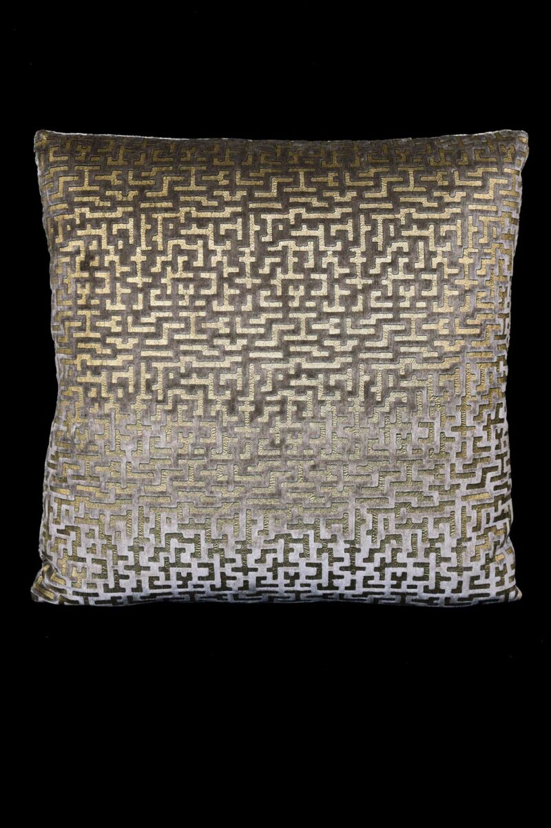 Delphos printed velvet square cushion