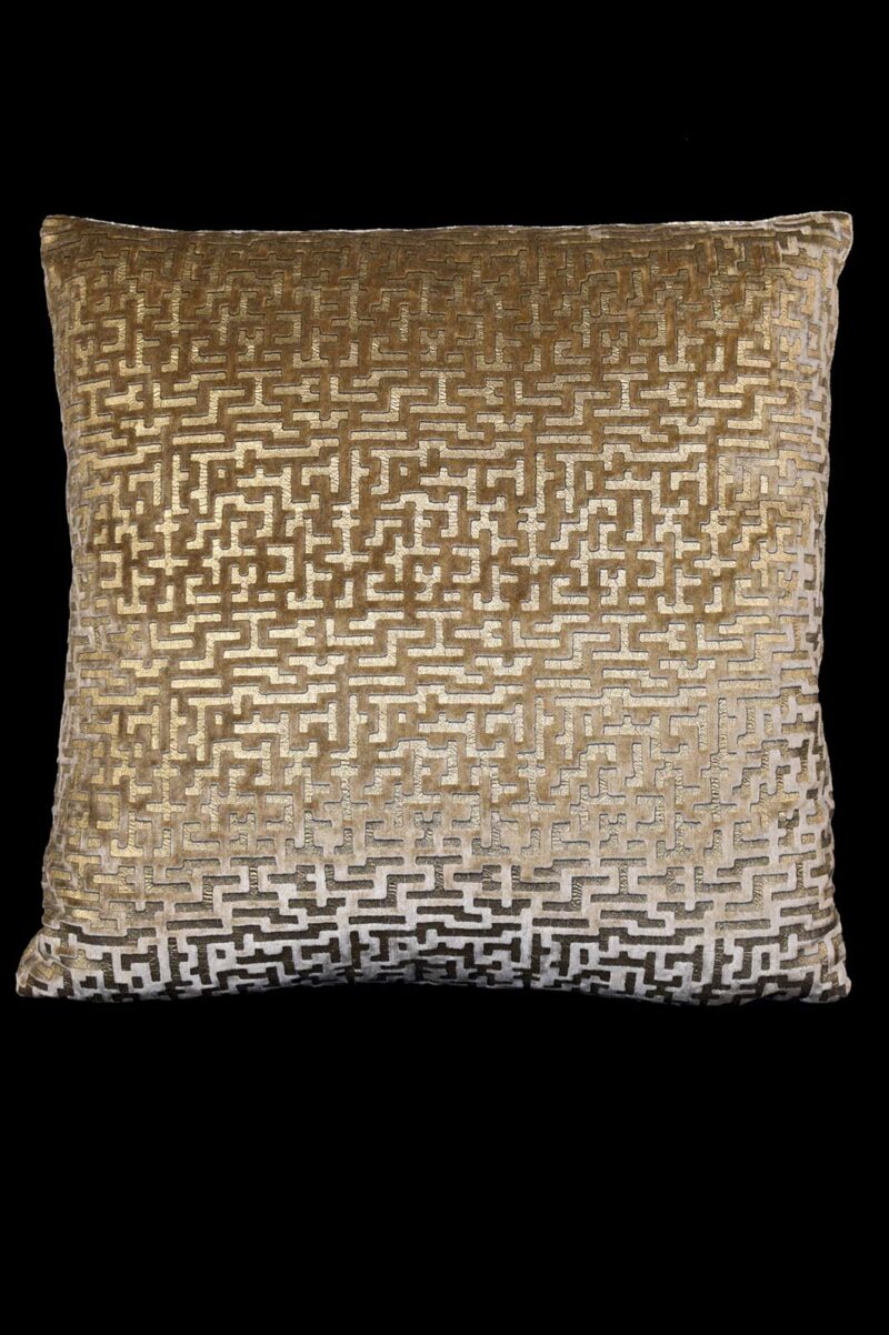 Delphos printed velvet cushion