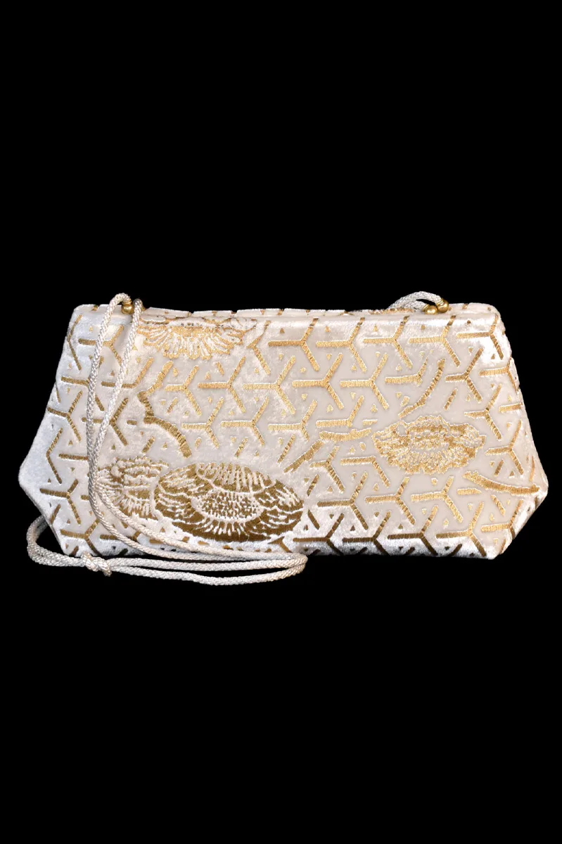 Pochette velvet bag | Japan White