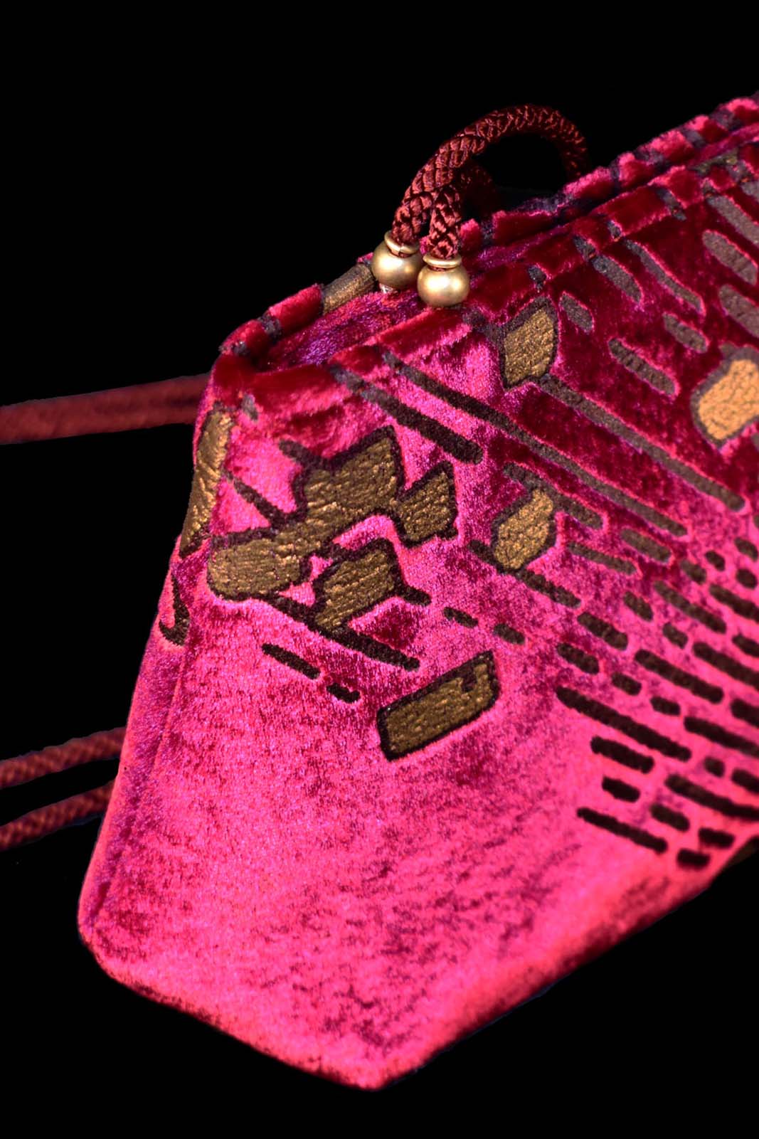Pochette velvet bag | Klimt Magenta - Image 2