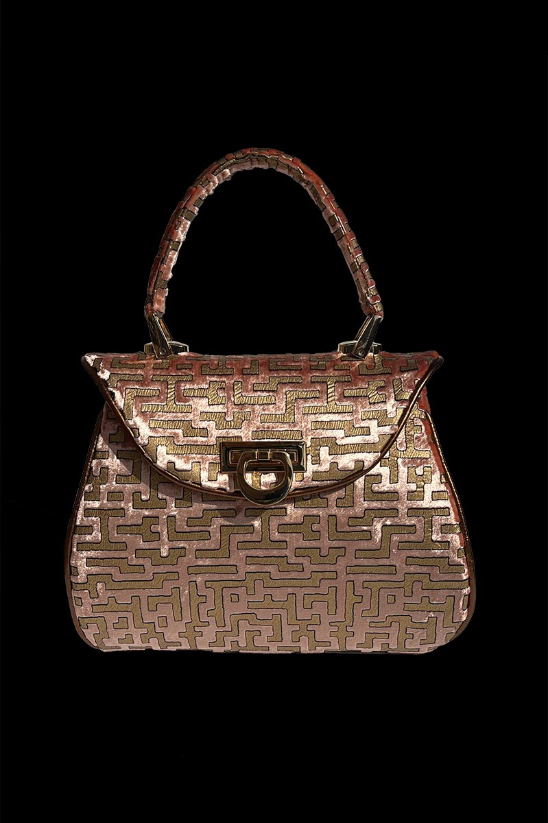 Felze velvet bag | Labirinto Orange