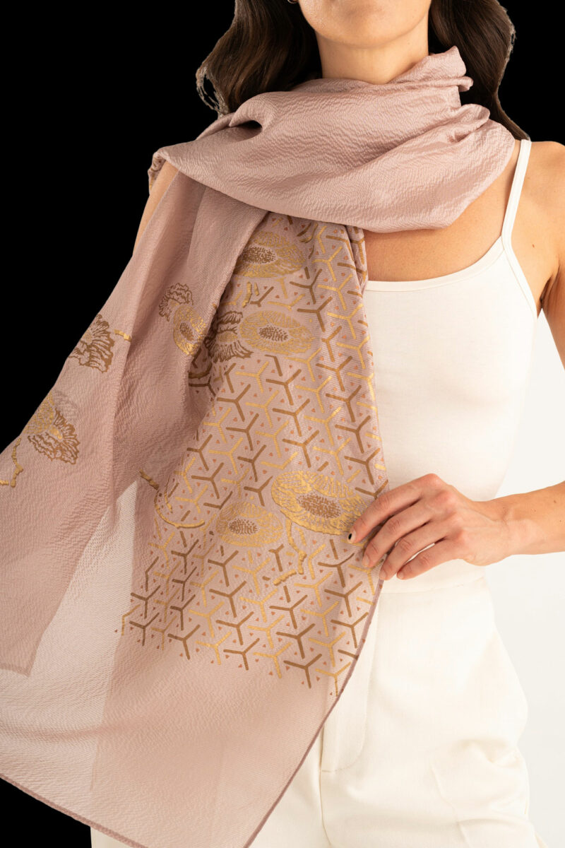 Crepe Georgette Shawl | Japan Mauve