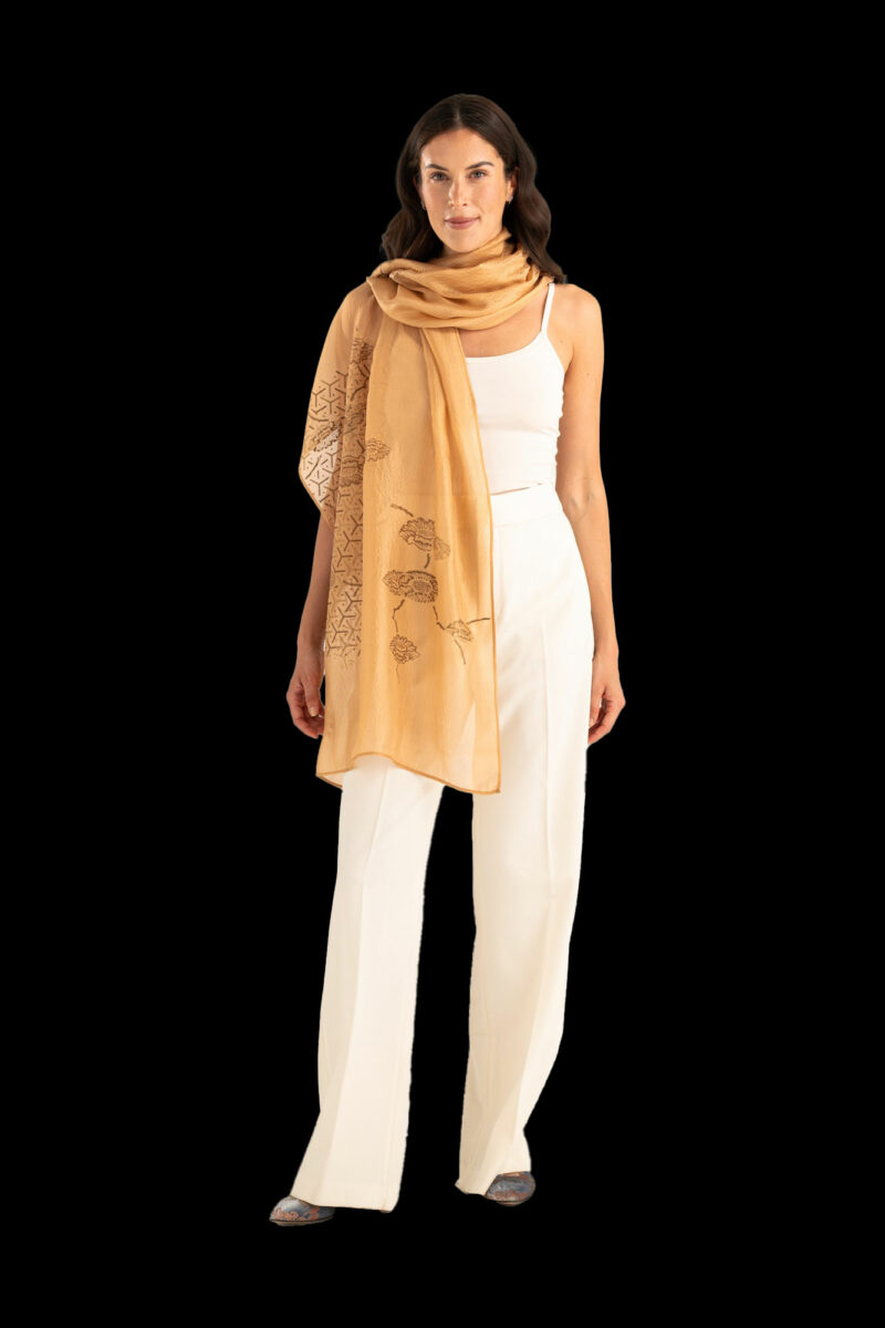 Crepe Georgette Shawl | Japan Light Biscuit