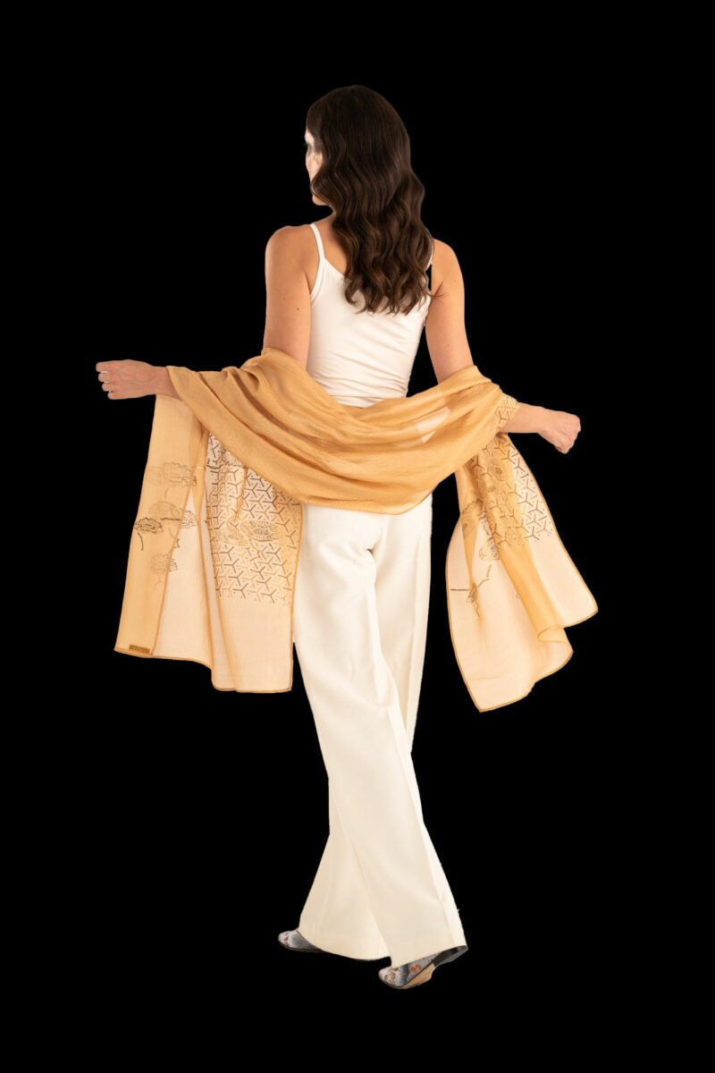 Crepe Georgette Shawl | Japan Light Biscuit