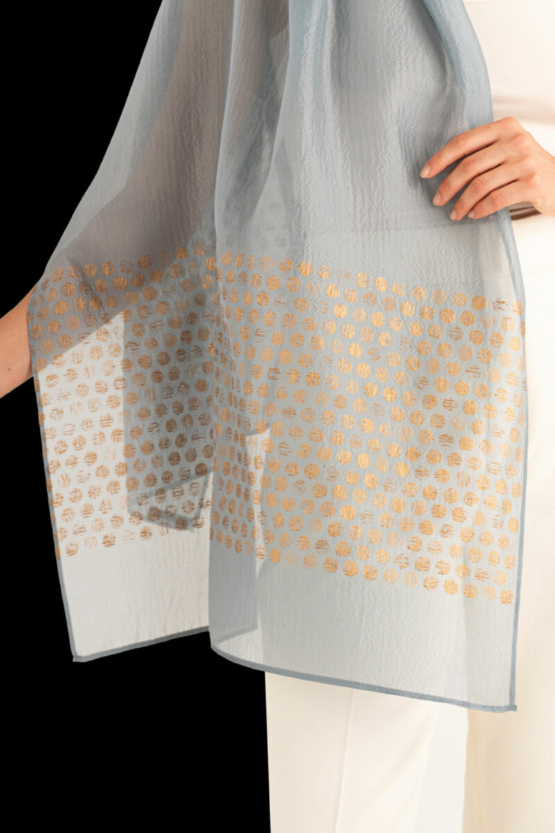 Crepe Georgette Shawl | Zecchino Candy Blue