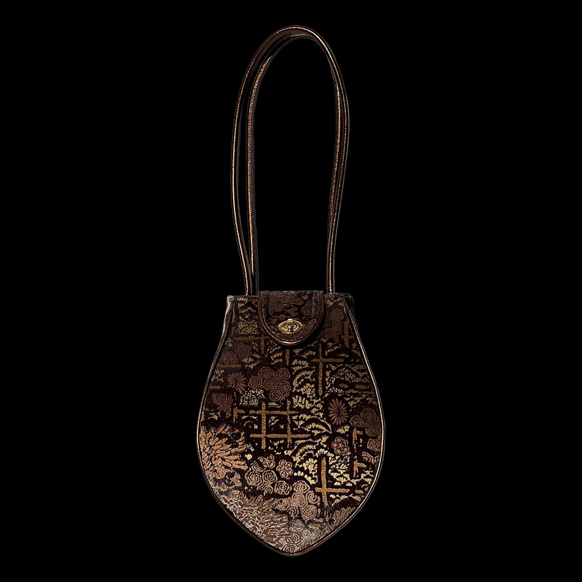 Moretta bag — Marron glacé Crisantemi — detail 1
