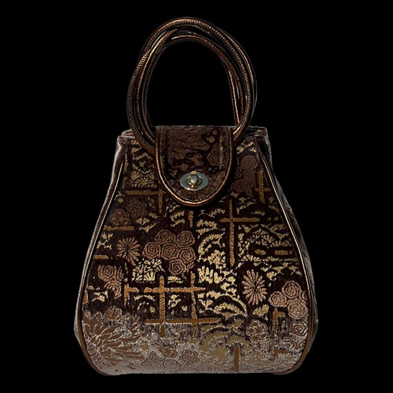 Moretta bag — Marron glacé Crisantemi — detail 2