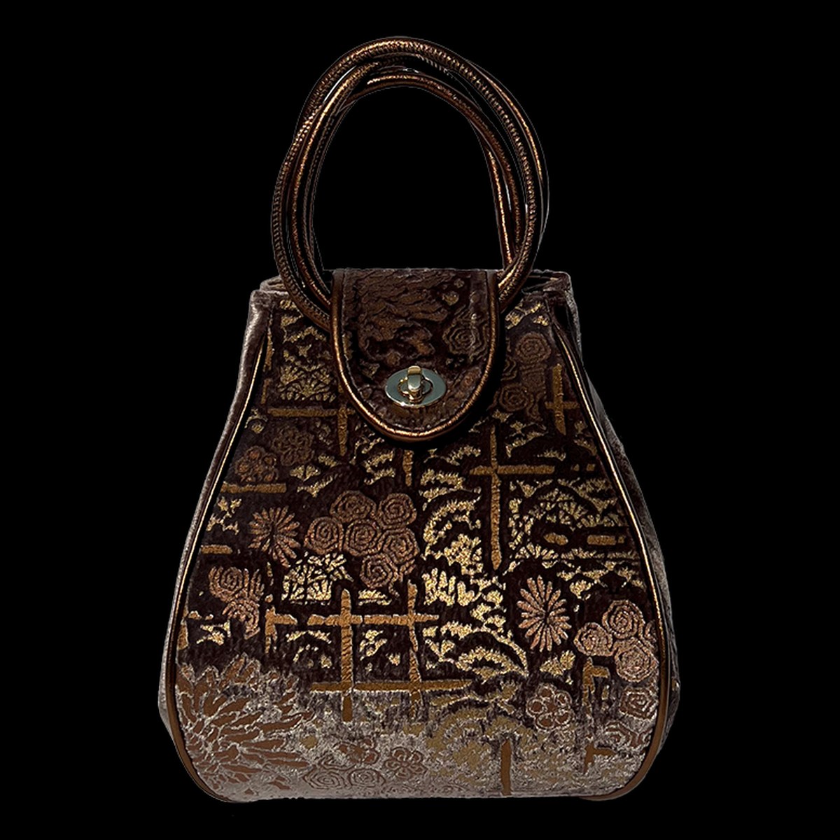 Moretta bag — Marron glacé Crisantemi — detail 2
