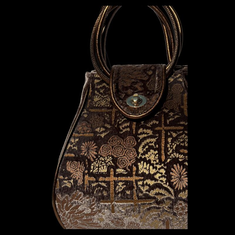 Moretta bag — Marron glacé Crisantemi — detail 4